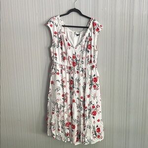 Plus size white Torrid floral sundress